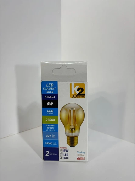 LED FILAMENT RUSTİK AMPÜL - Resim 3