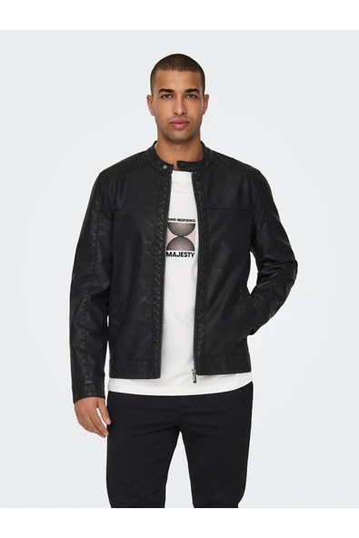 22012339 ONSMIKE PU RACER JACKET OTW VD - Resim 7