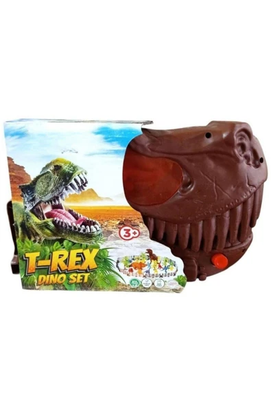 26 Parça T-Rex Dino Set - Dinozor Oyun Alanı ve Koleksiyon Kutusu ürün görseli 1