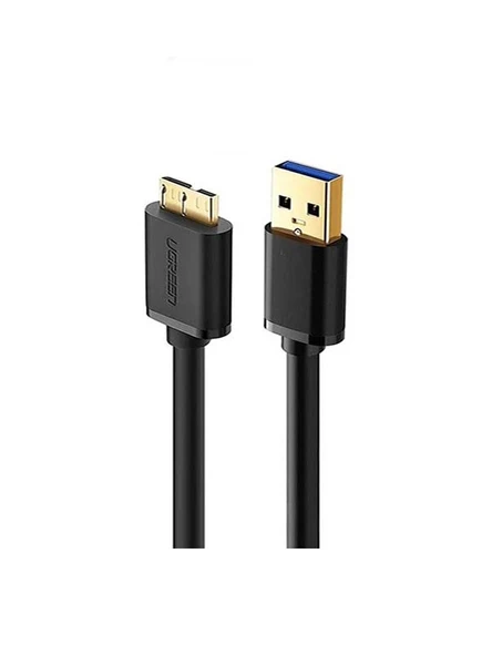 UGREEN 60529 US130 USB-A to Micro-B USB 3.0 Harddisk Kablosu Siyah 1metre ürün görseli 1