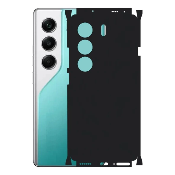 Tecno Camon 40 Pro ile Uyumlu 360 Arka Kaplama   Mat Siyah ürün görseli 1