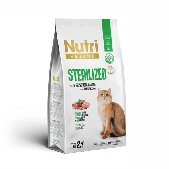Nutri Feline Kuzulu Tahılsız Kısırlaştırılmış Yetişkin Kedi Maması 2 kg ürün görseli 1