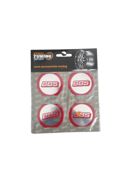 BBS Jant Göbek Arma Takım Yapıştırma Kırmızı Krom 58mm ürün görseli 1