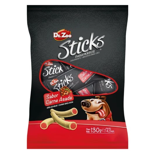 Dr Zoo Mini Sticks Izgara Etli Köpek Ödülü 130 Gr X 12 Adet ürün görseli 1