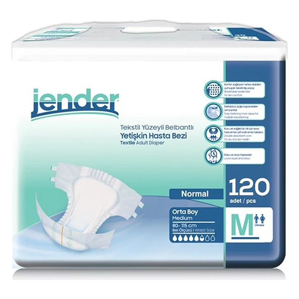 Jender Belbantlı Orta Boy M 30'lu 4 Adet Hasta Bezi ürün görseli 1
