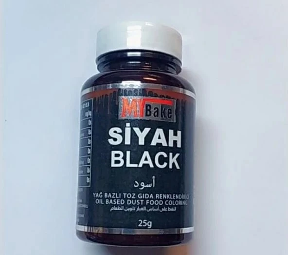 YAĞ BAZLI TOZ BOYA MY BAKE 25 GR SİYAH ürün görseli 1