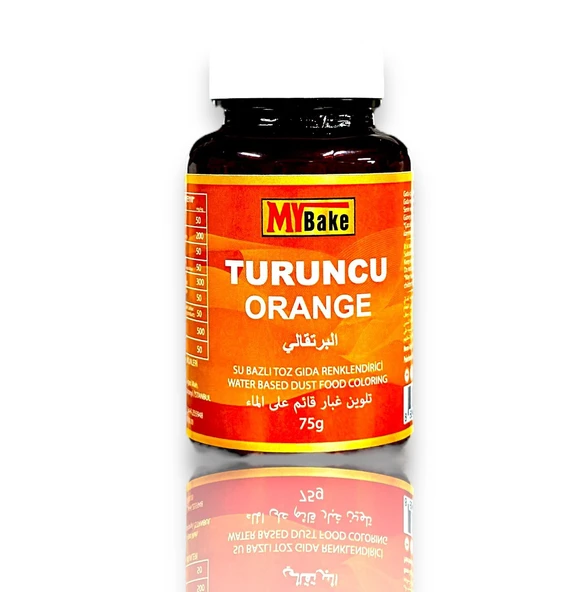 SU BAZLI TOZ GIDA BOYASI MY BAKE 75 GR TURUNCU ürün görseli 1