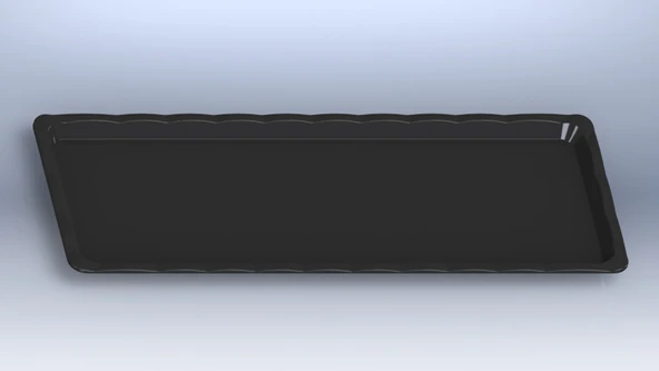 TEPSİ KIRILMAZ SİYAH NO:1 12x32x1 Cm ürün görseli 1