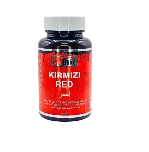YAĞ BAZLI TOZ BOYA MY BAKE 25 GR KIRMIZI ürün görseli 1