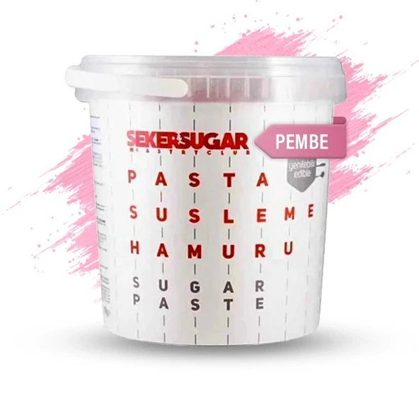 ŞEKER & SUGAR ŞEKER HAMURU 1 KG PEMBE ürün görseli 1