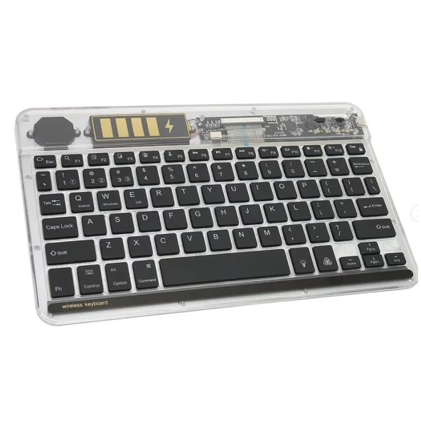 ZR612 Rgb Şeffaf Siyah Bluethooth Klavye ürün görseli 1