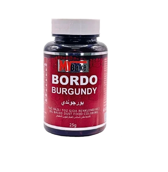 YAĞ BAZLI TOZ BOYA MY BAKE 25 GR BORDO ürün görseli 1