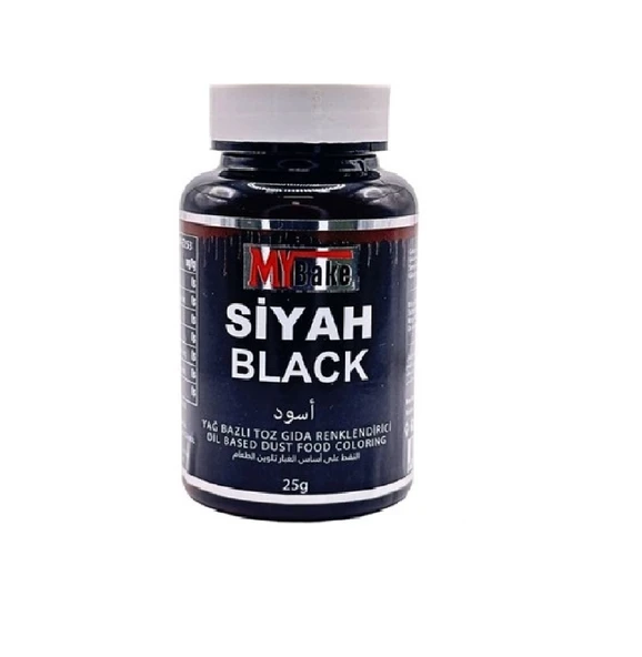 SU BAZLI TOZ  GIDA BOYASI MY BAKE 25 GR SİYAH ürün görseli 1