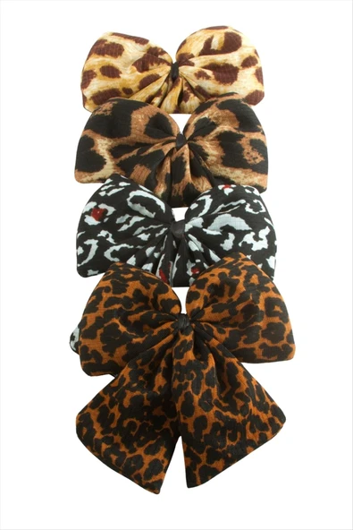 Leopar Desenli Fiyong Otomatik Toka 14 cm ürün görseli 1