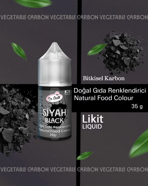 DOĞAL LİKİT GIDA  BOYASI DR.GUSTO 35 GR SİYAH ürün görseli 1