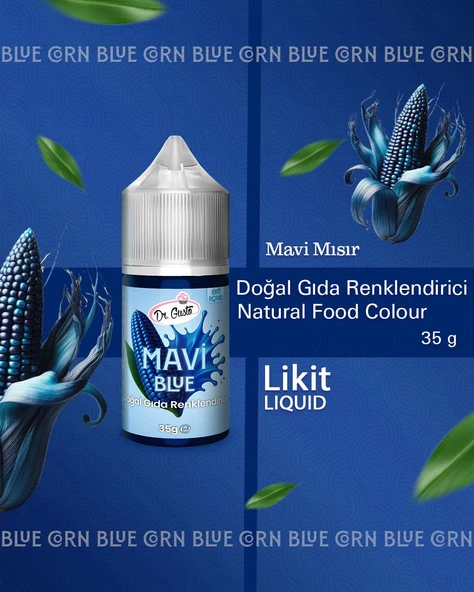 DOĞAL LİKİT GIDA  BOYASI DR.GUSTO 35 GR MAVİ ürün görseli 1