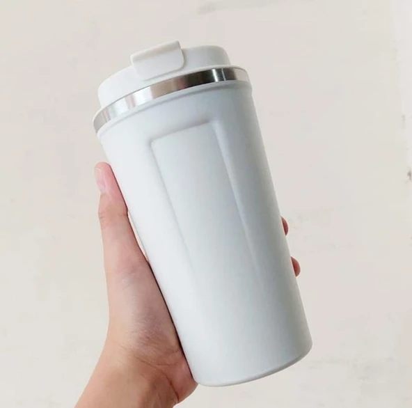 Termal Kahve Kupası 510 ML Paslanmaz Çelik Vakumlu Matara Yalıtımlı Bardak Su Şişesi 17,5x8,5cm ürün görseli 1