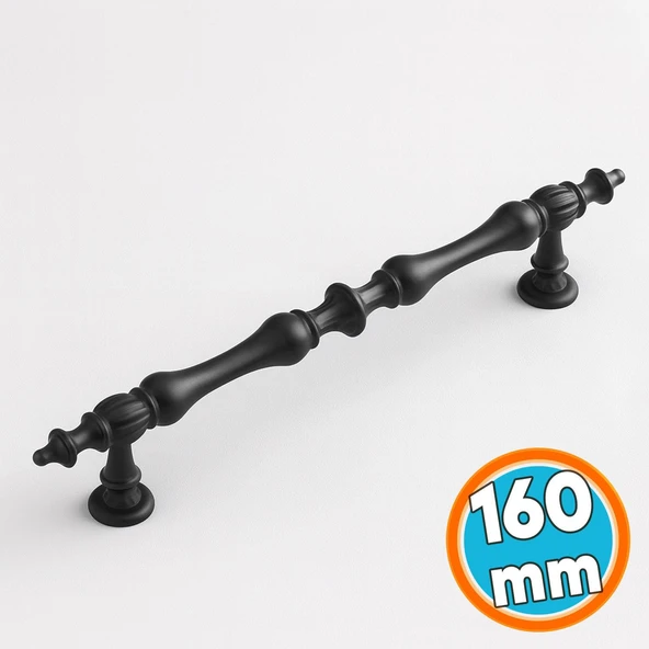 Mobilya Mutfak Dolabı Çekmece Dolap Kulpları Kapak Kulpu Kulbu Siyah 160 mm Metal Kulp ürün görseli 1