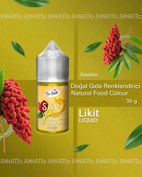 DOĞAL LİKİT GIDA  BOYASI DR.GUSTO 35 GR SARI ürün görseli 1