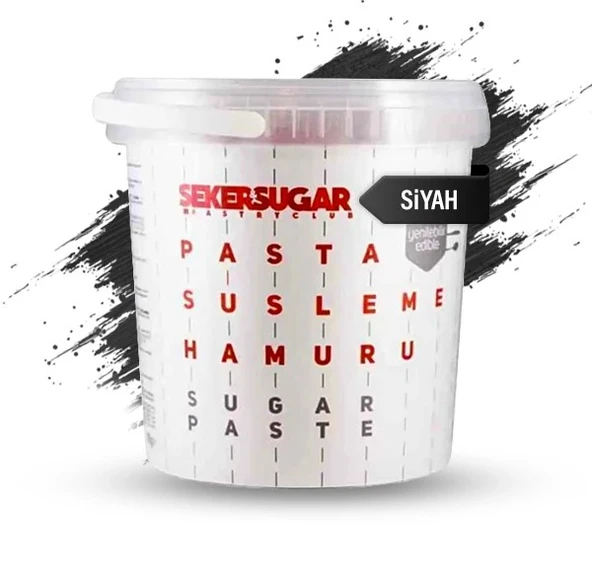 ŞEKER & SUGAR ŞEKER HAMURU 1 KG SİYAH ürün görseli 1