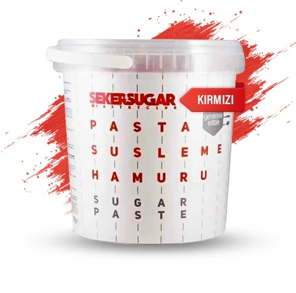 ŞEKER & SUGAR ŞEKER HAMURU 1 KG KIRMIZI ürün görseli 1