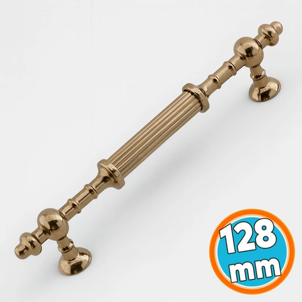 Mobilya Çekmece Mutfak Dolabı Dolap Kulpları Kulbu Kulpu Bronz Metal Kulp 128 mm- 12.8 cm ürün görseli 1
