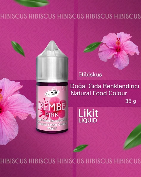 DOĞAL LİKİT GIDA  BOYASI DR.GUSTO 35 GR PEMBE ürün görseli 1