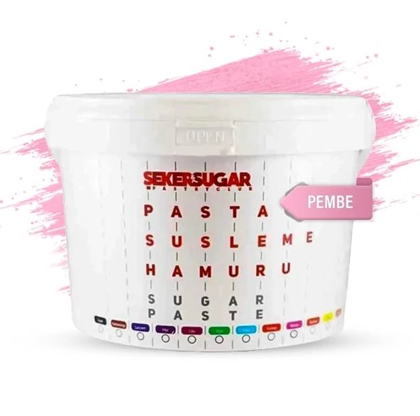 ŞEKER & SUGAR ŞEKER HAMURU 2,5 KG PEMBE ürün görseli 1