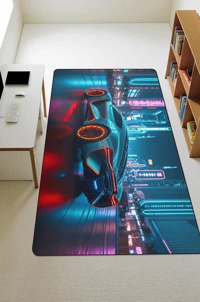 Parlak Kadife Kumaş Dijital Baskı Dot Kaymaz Tabanlı Çocuk ve Genç Odası Halısı H0674 RENKLİ 200 X 300 ürün görseli 1