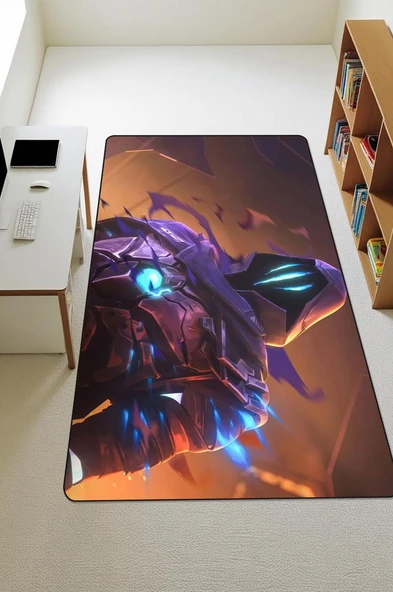 Parlak Kadife Kumaş Dijital Baskı Dot Kaymaz Tabanlı Çocuk ve Genç Odası Halısı H0495 RENKLİ 180 X 280 ürün görseli 1