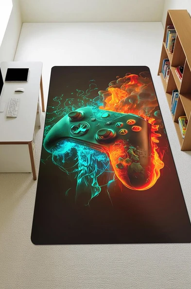 Parlak Kadife Kumaş Dijital Baskı Dot Kaymaz Tabanlı Çocuk ve Genç Odası Halısı H0510 RENKLİ 80 X 150 ürün görseli 1