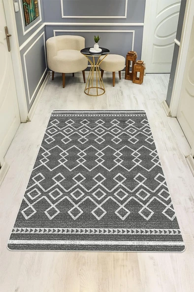Parlak Parlak Kadife Kumaş Dijital Baskı Etnik Desenli Dot Kaymaz Tabanlı Halı Kumaş Dijital Baskı Dot Kaymaz Tabanlı Mutfak Halısı H0002 RENKLİ 100 X 300 ürün görseli 1