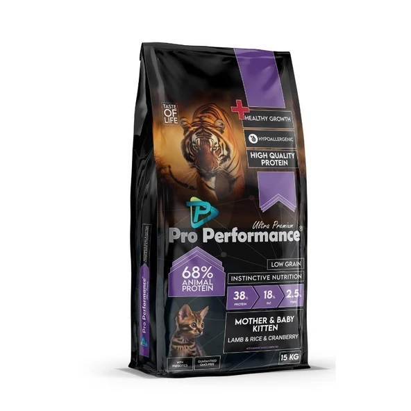 Pro Performance Ultra Premium Mother&Baby Kuzu Etli ve Pirinçli Anne Yavru Kedi Maması 15 kg ürün görseli 1