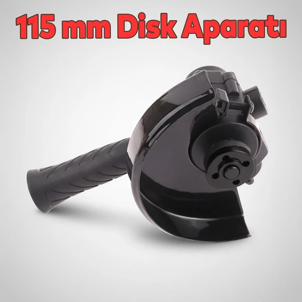 Matkap Uyumlu Siyah 115 mm Sert Plastik Çok Amaçlı Taşlama Disk Aparatı Seti Sunta Testeresi ürün görseli 1