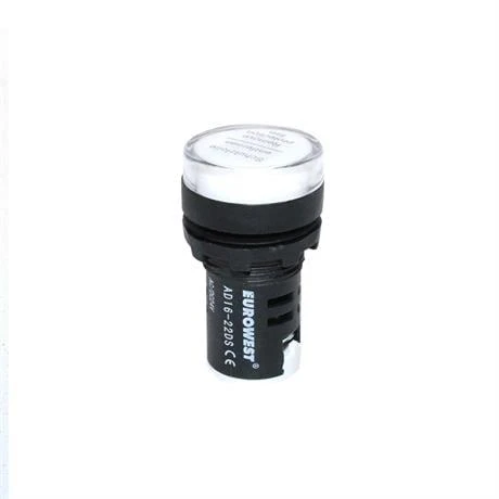 Eurowest Led Sinyal Lambası 22mm 24v Beyaz ( 5 ADET ) ürün görseli 1