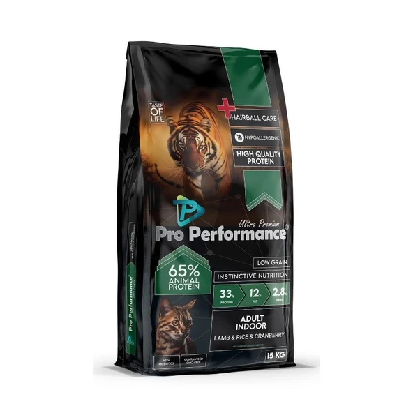 Pro Performance Ultra Premium Indoor Kuzulu ve Pirinçli Yetişkin Kedi Maması 15 kg ürün görseli 1