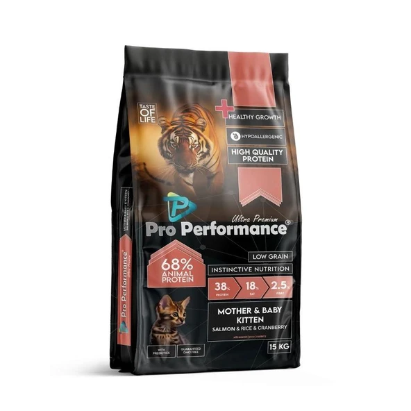 Pro Performance Ultra Premium Mother&Baby Somonlu ve Pirinçli Anne Yavru Kedi Maması 15 kg ürün görseli 1