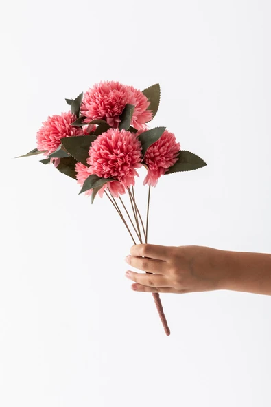 Yapay Kasımpatı Çiçeği Pembe 40 Cm 7 Dal - Resim 3