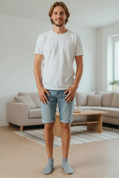 Bravie Bambu Erkek Çorap 786 Gri - Resim 4