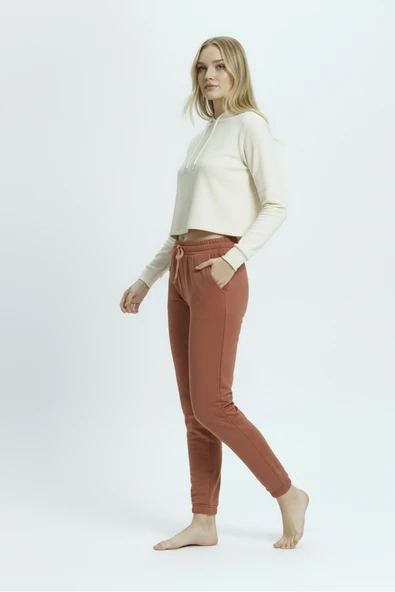 Bravie Jogger Paça Eşofman Altı Kiremit 3013 ürün görseli 1