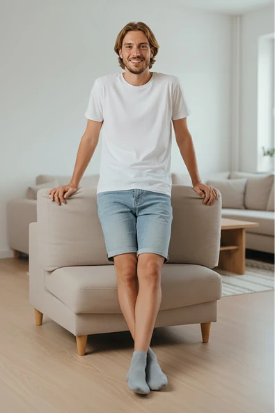 Bravie Bambu Erkek Çorap 786 Gri - Resim 5