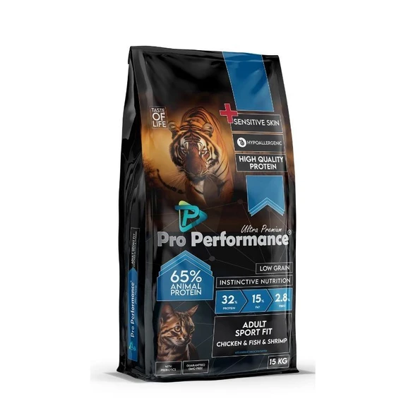 Pro Performance Ultra Premium SportFit Tavuk Somon ve Karidesli Yetişkin Kedi Maması 15 kg ürün görseli 1