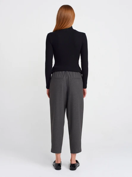 71590 DİLVİN KEMERLİ CROP PANTOLON - Resim 8