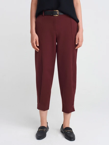 71590 DİLVİN KEMERLİ CROP PANTOLON - Resim 12