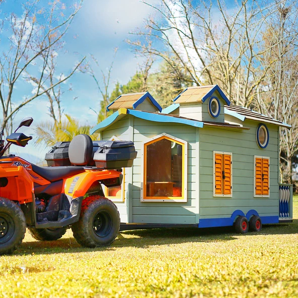 MANDU Ahşap Çocuk Tinyhouse Oyun Evi - Resim 3