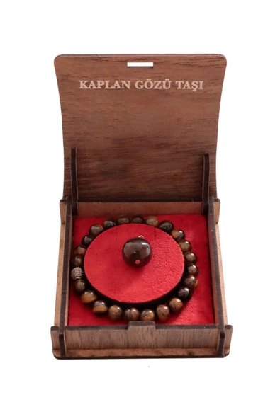 taru pasaj Kaplangözü Doğal Taş Set - 8 mm Bileklik & Kolye ile Ruhsal Güç ürün görseli 1