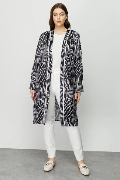 4229 GİLDA ZEBRA DESEN İKİLİ UZUN TUNİK ürün görseli 1