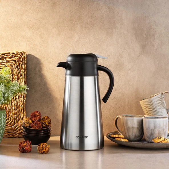 Schafer Kitchenhouse Silver Termos 2 L-Inox ürün görseli 1