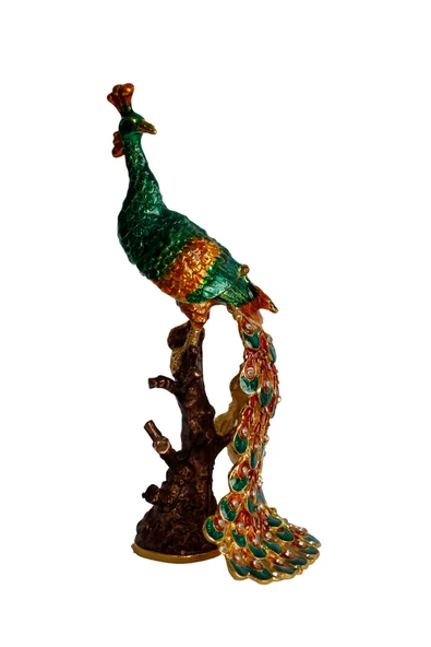taru pasaj Kristal Taş İşlemeli Metal Tavus Kuşu Biblo – Ağaç Üzerinde Dekor – 18x9 cm ürün görseli 1