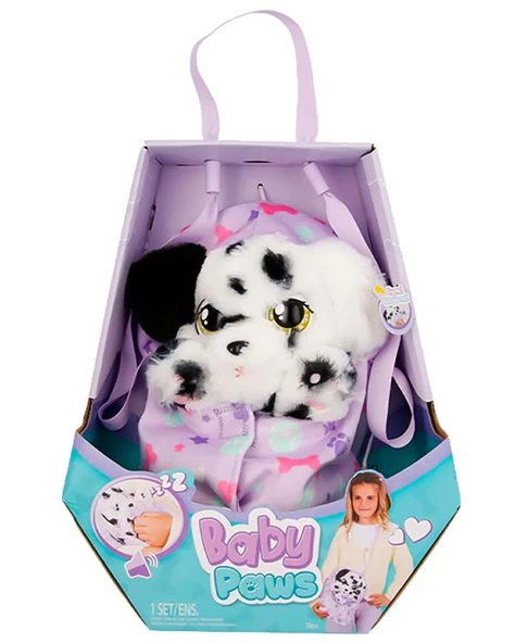 Baby Paws Sesli Yavru Köpek Pelüş Dalmaçyalı Mor Çanta ürün görseli 1